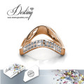 Destiny Jewellery Crystal From Swarovski Curved Brilliant Ring